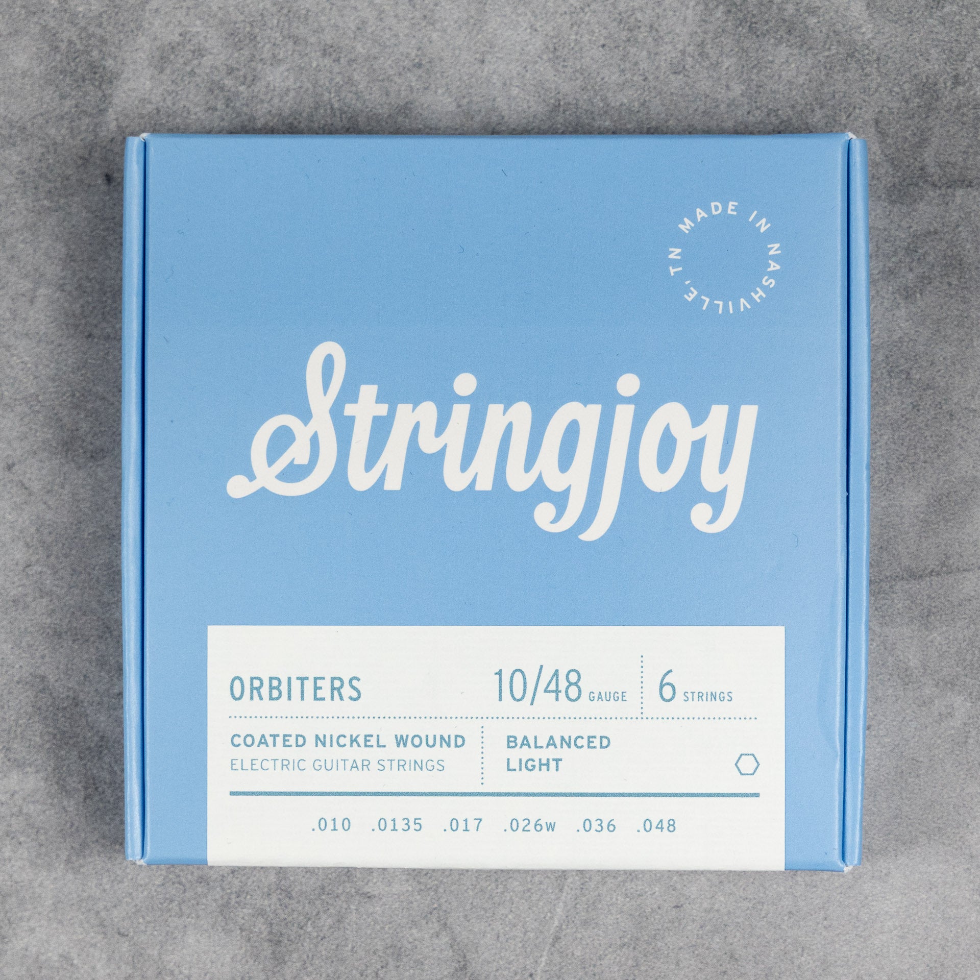 Stringjoy Orbiters Electric Guitar 10-48 Balanced Light Gauge Coated Nickel Wound Strings
