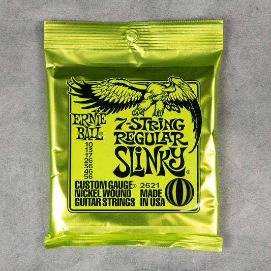 Ernie Ball 7-String Regular Slinky Nickel Wound Electric Guitar Strings, 10-56