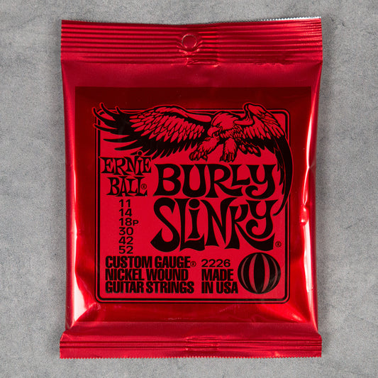 Ernie Ball Burly Slinky Nickel Wound Electric Guitar Strings, 11-52