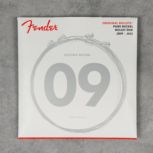 Fender Original Bullets Pure Nickel Guitar Strings Bullet End, .009-.042