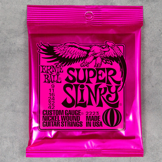 Ernie Ball Super Slinky Nickel Wound Electric Guitar Strings, 9-42