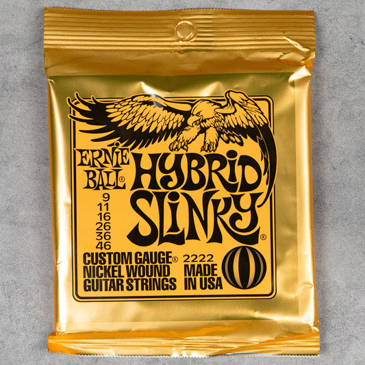 Ernie Ball Hybrid Slinky Nickel Wound Electric Guitar Strings, 09-46