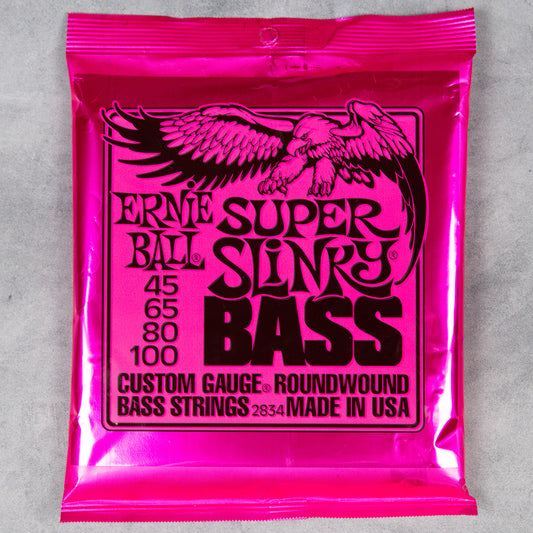 Ernie Ball Super Slinky Nickel Wound Bass Strings, 45-100