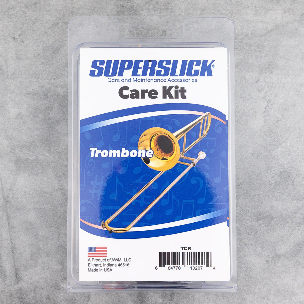 Superslick Trombone Care Kit / Folding Music Stand Bundle