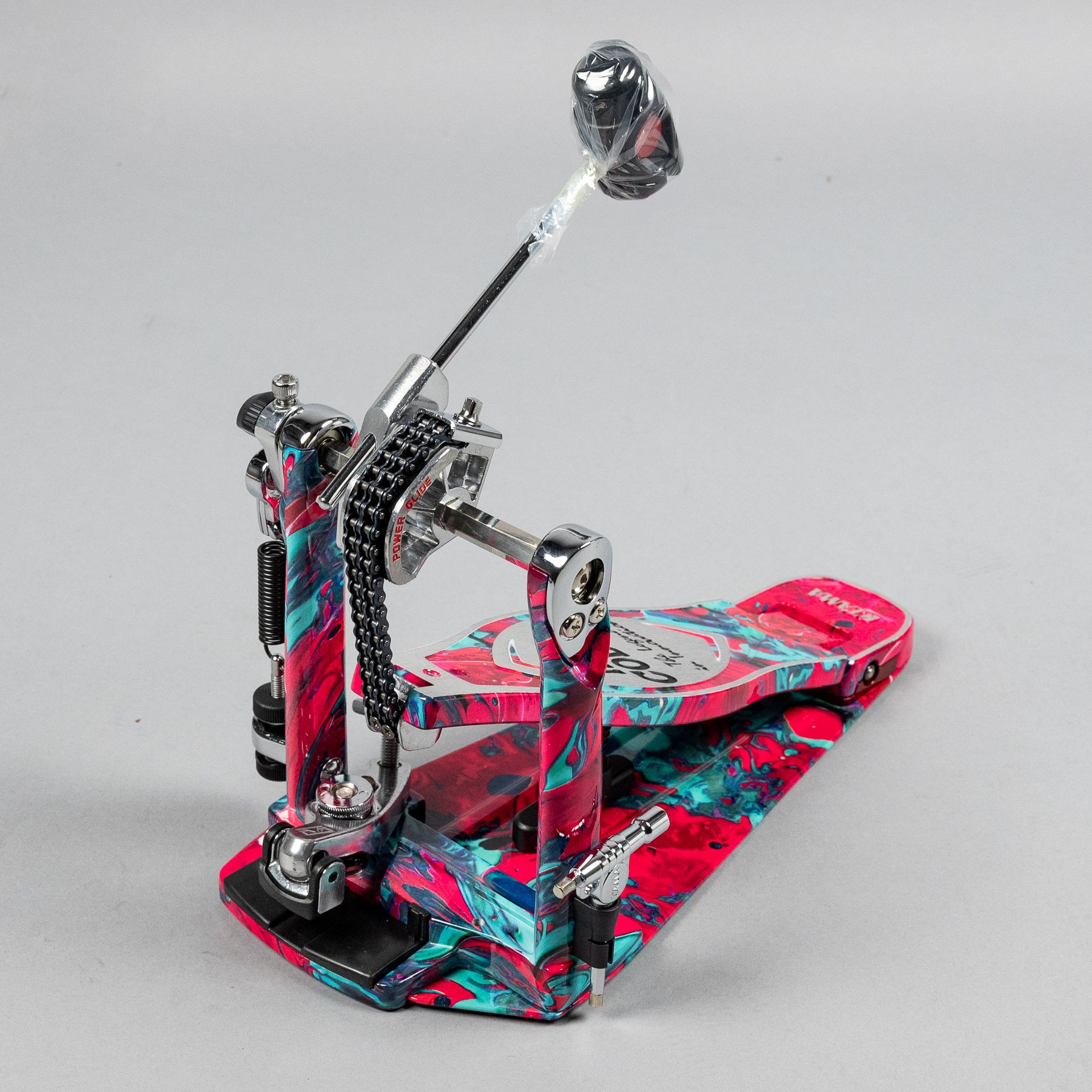 TAMA 50th Anniversary HP900PMCS Power Glide Single Pedal, Coral Swirl