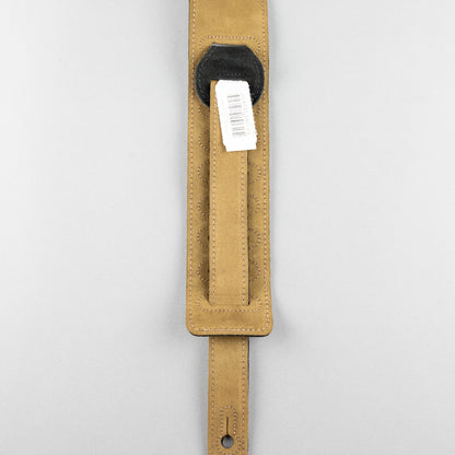 Taylor 2.5" Embroidered Suede Guitar Strap, Black