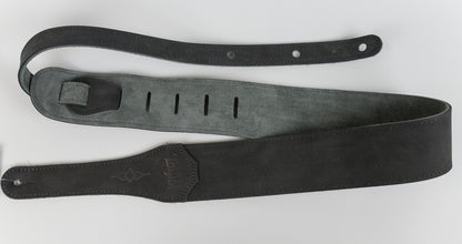 Taylor 300 Series Gemstone Black Sanded Suede Guitar Strap, 2.5"