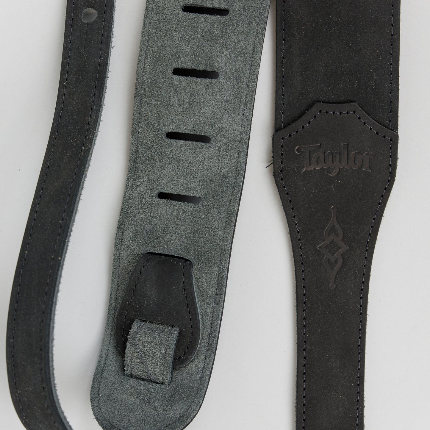 Taylor 300 Series Gemstone Black Sanded Suede Guitar Strap, 2.5"