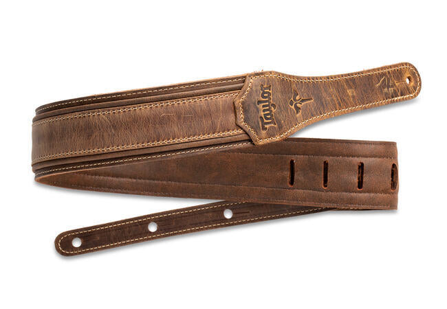 Taylor 600 Series Wings Distressed Leather 2.5" Guitar Strap