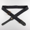 Taylor GS Mini Series Black Cotton Guitar Strap, 2", Amber Buckle