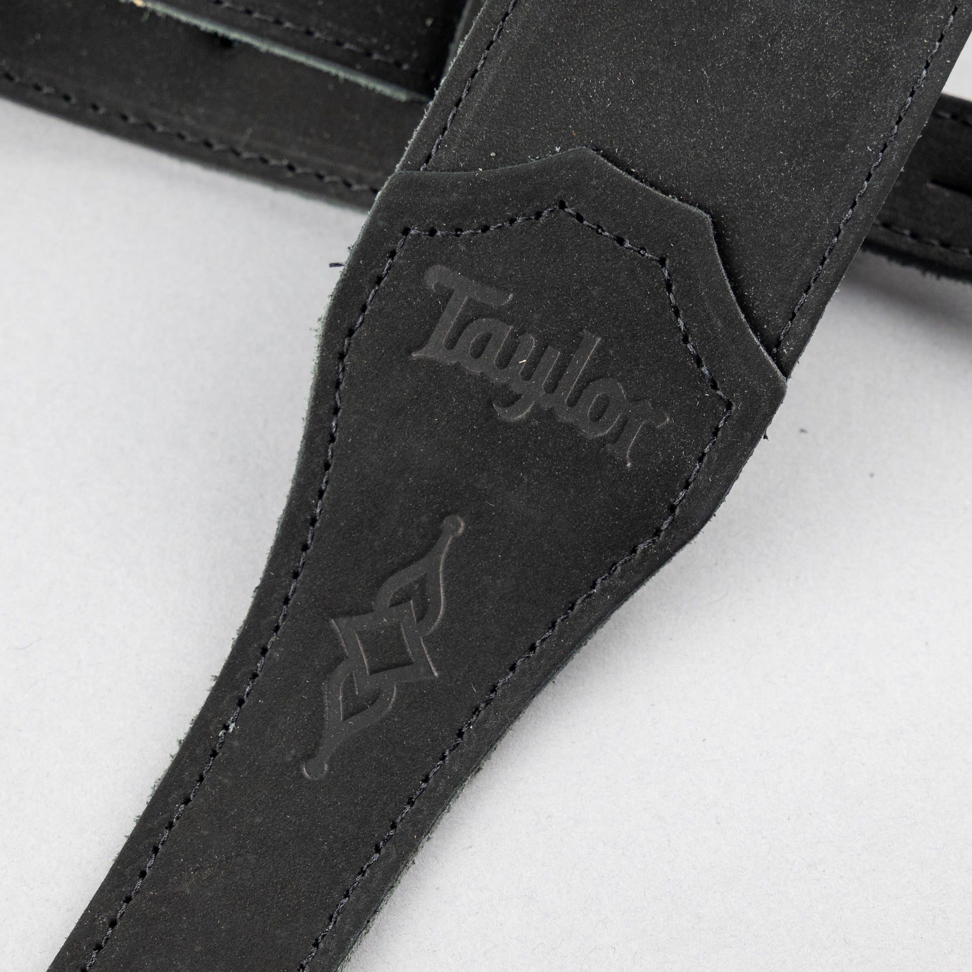 Taylor Gemstone 2.5" Sanded Leather Guitar Strap, Black