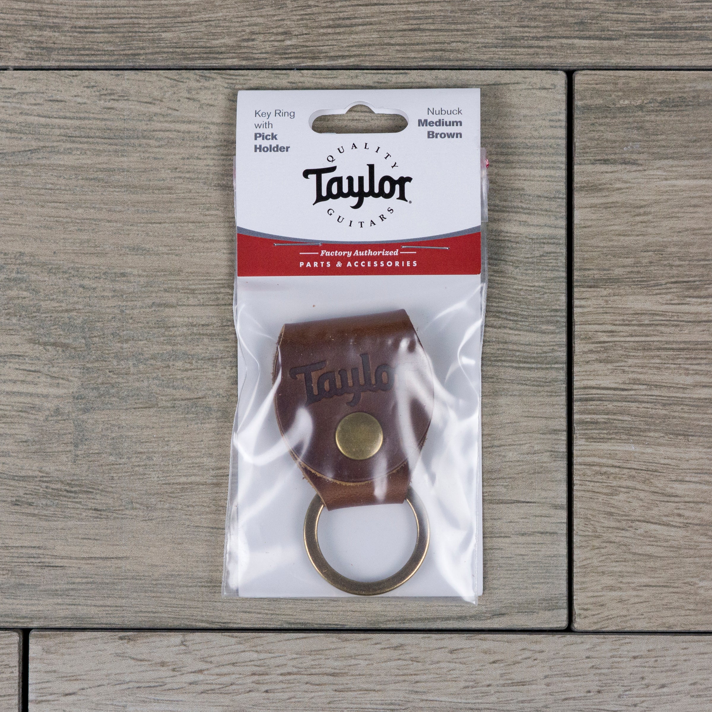 Taylor Key Ring w/ Pick Holder in Medium Brown
