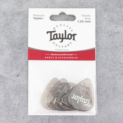 Taylor Premium 351 Taylex Picks, 1.25mm, Smoke Grey, 6-Pack