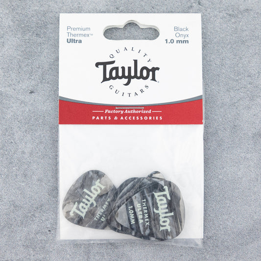 Taylor Premium 351 Thermex Ultra Picks, 1.0mm, Black Onyx, 6-Pack