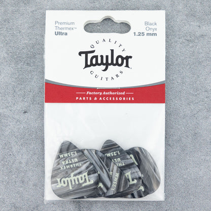 Taylor Premium 351 Thermex Ultra Picks, 1.25mm, Black Onyx, 6-Pack