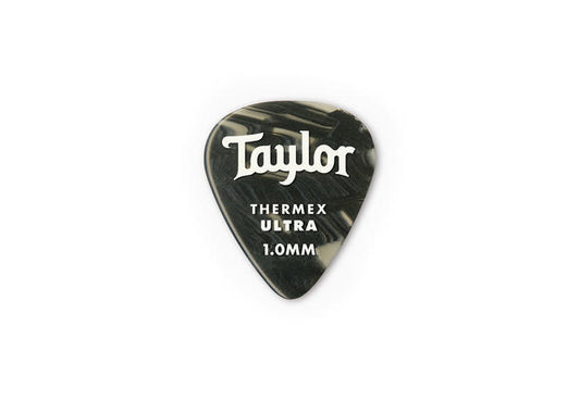 Taylor Premium 351 Thermex Ultra Picks, Black Onyx, 6-Pack, 1.0 mm