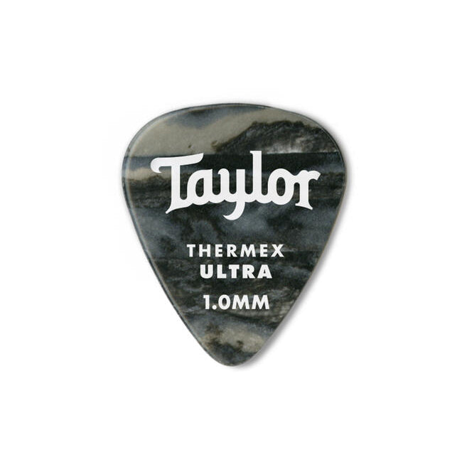 Taylor Premium 351 Thermex Ultra Picks, 1.25mm, Black Onyx, 6-Pack