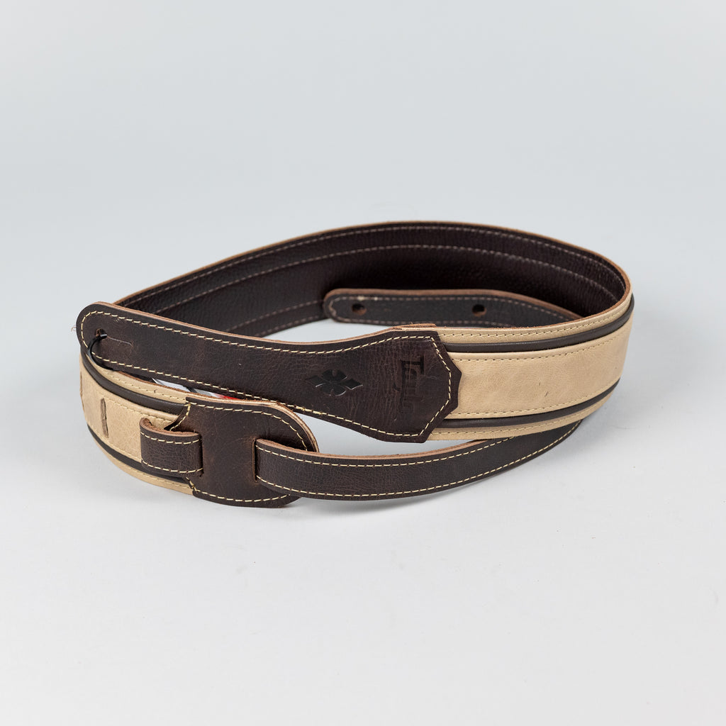 Taylor Reflections 2.5" Leather Guitar Strap, Spruce/Ebony