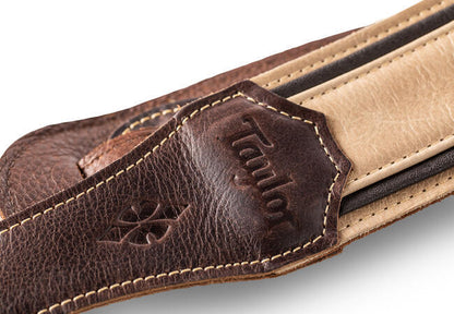 Taylor Reflections 2.5" Leather Guitar Strap, Spruce/Ebony