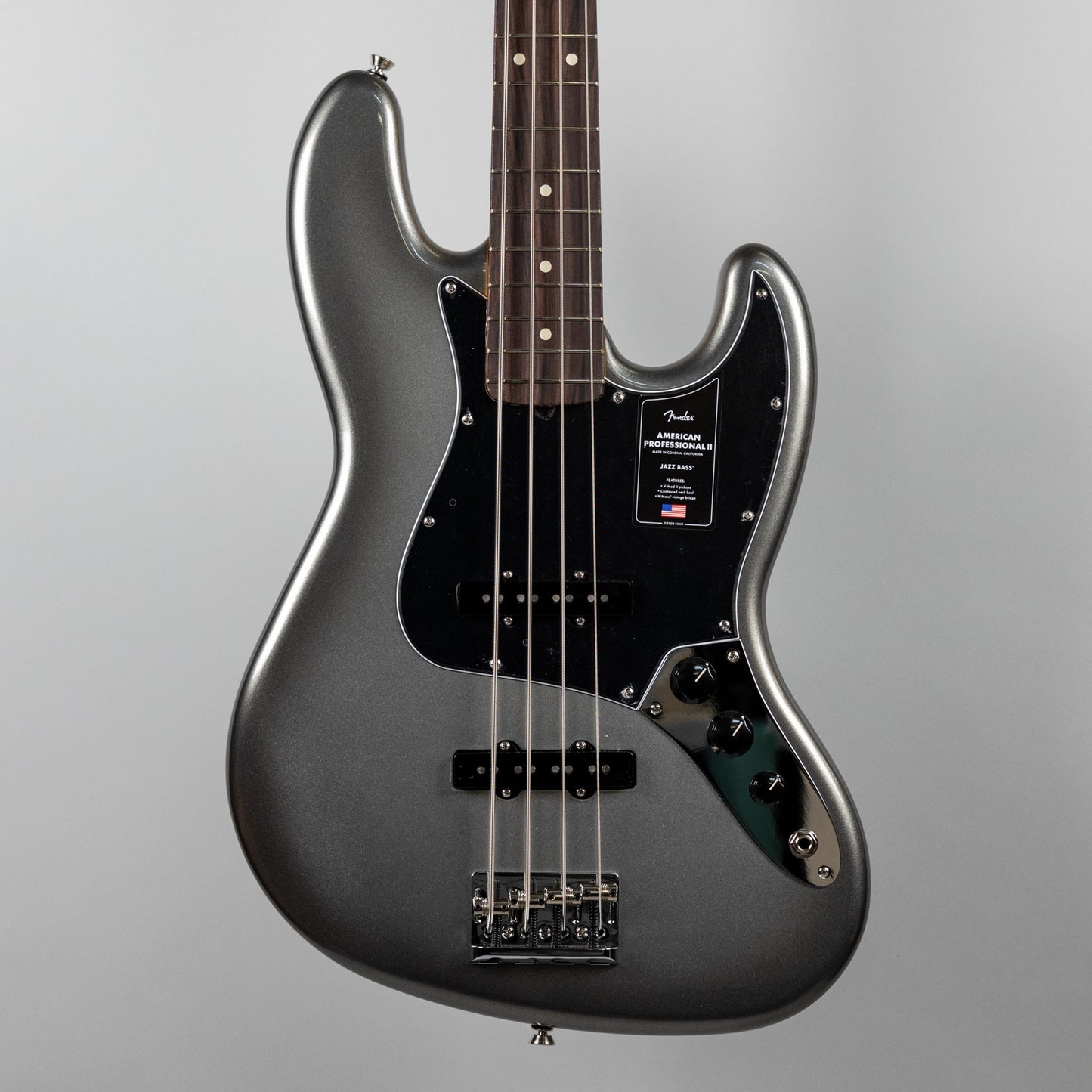 Fender American Professional II Jazz Bass in Mercury (US23045209)