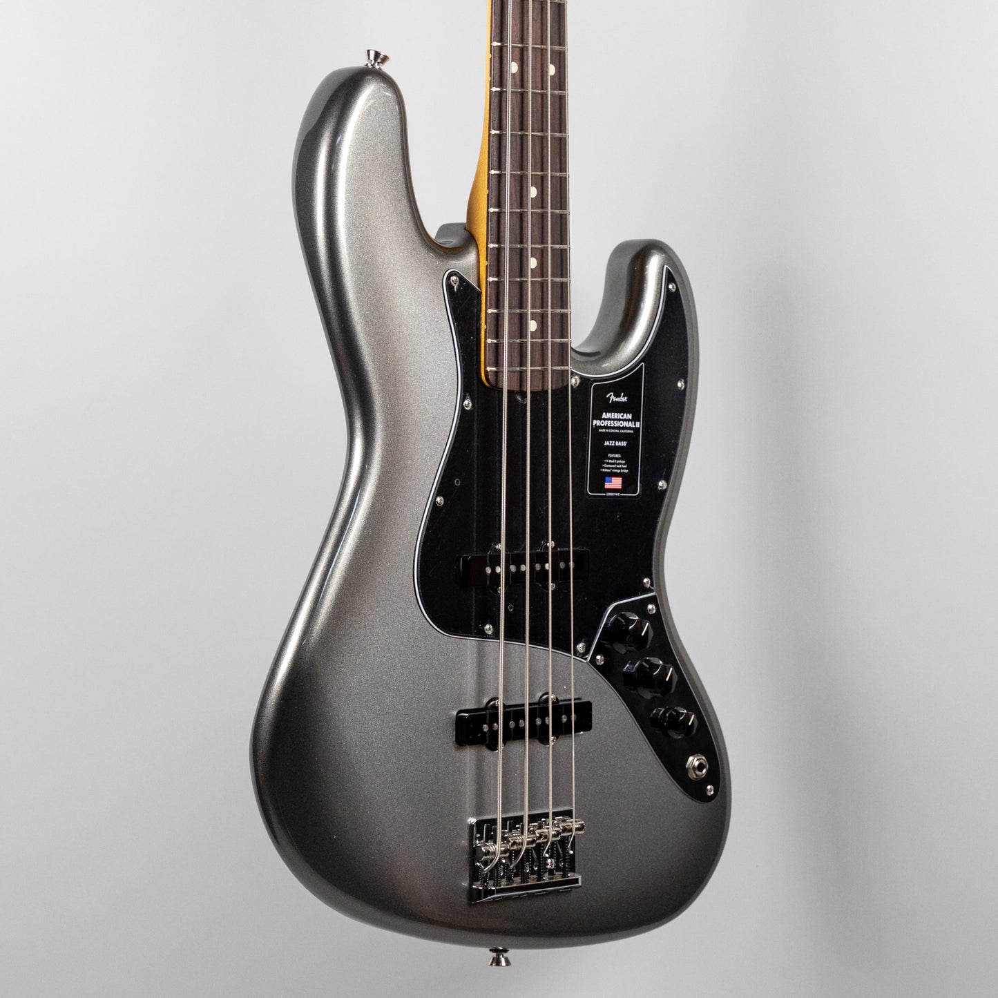 Fender American Professional II Jazz Bass in Mercury (US23045209)