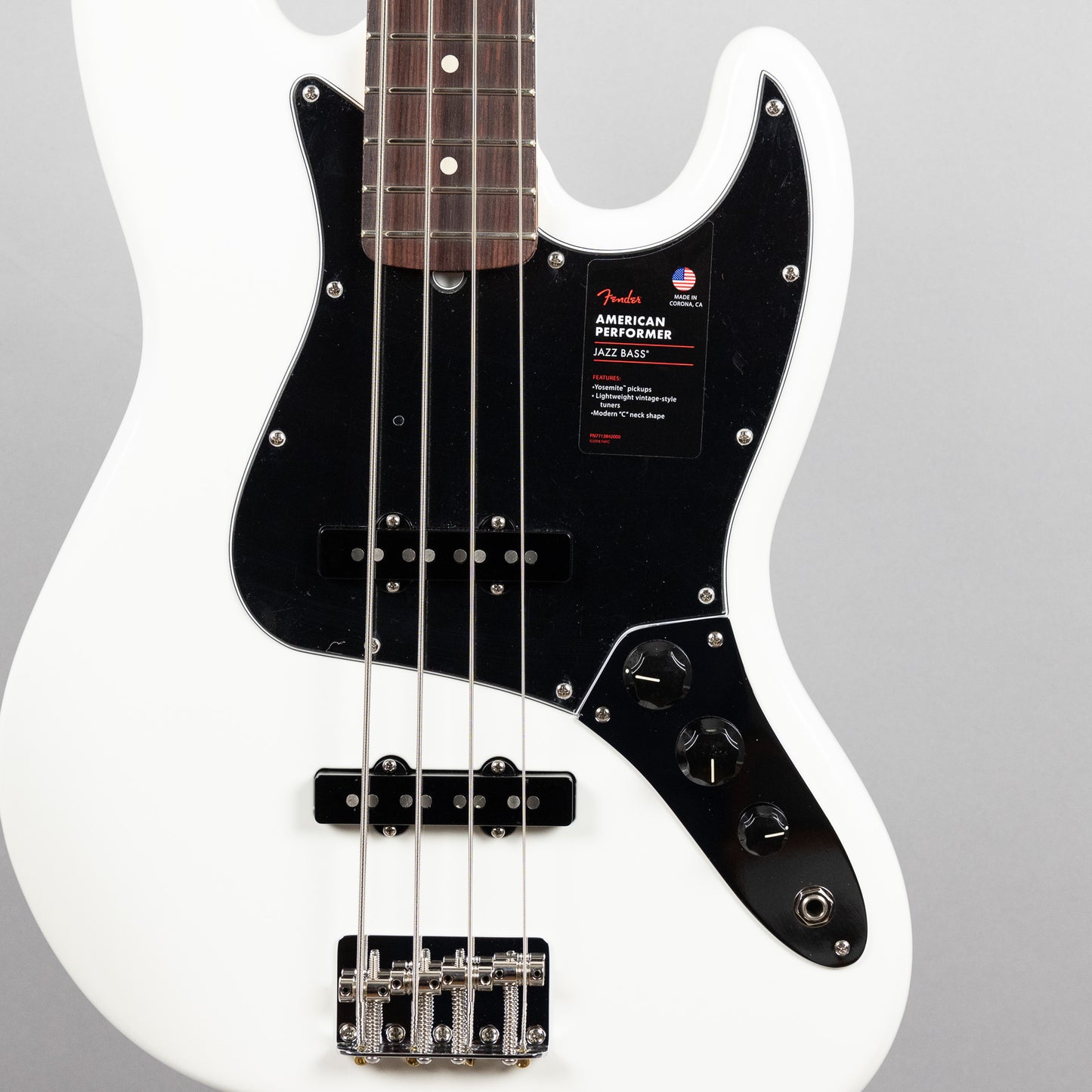 Fender American Performer Jazz Bass, Arctic White (#0627)