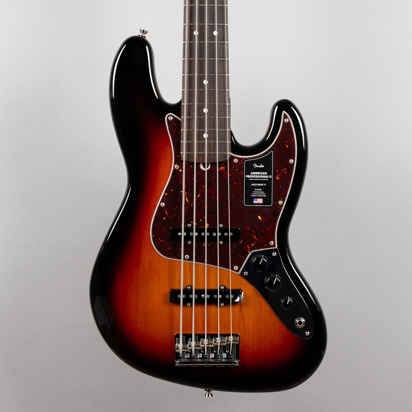 Fender American Professional II Jazz Bass V, 3-Color Sunburst (#5247)