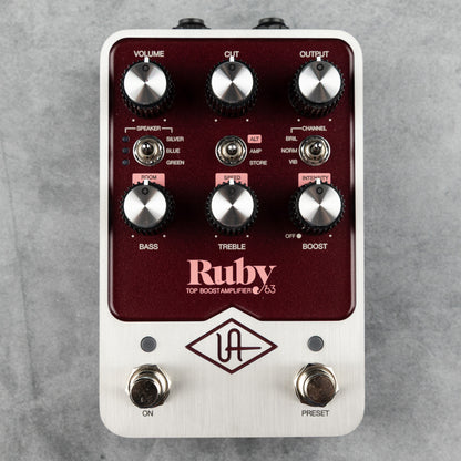 Universal Audio Ruby '63 Top Boost Instrument Amplifier Pedal