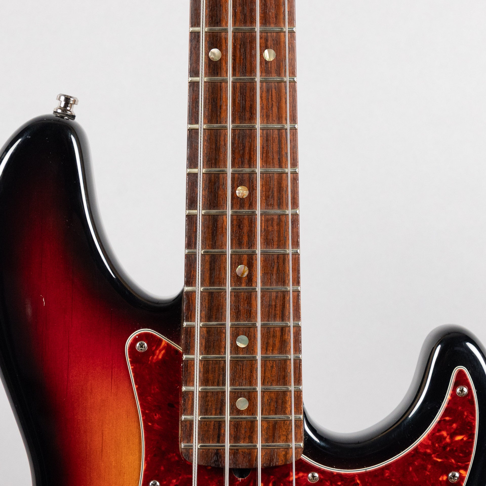 Used 2008 Fender American Deluxe Jazz Bass, 3-Tone Sunburst, w/Hardshell Case