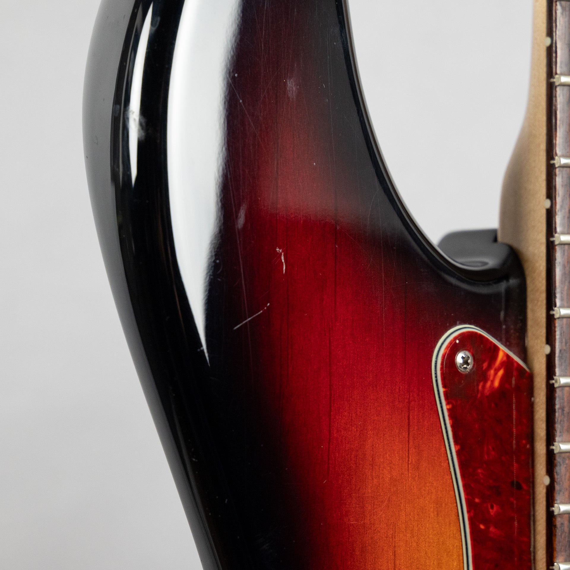 Used 2008 Fender American Deluxe Jazz Bass, 3-Tone Sunburst, w/Hardshell Case
