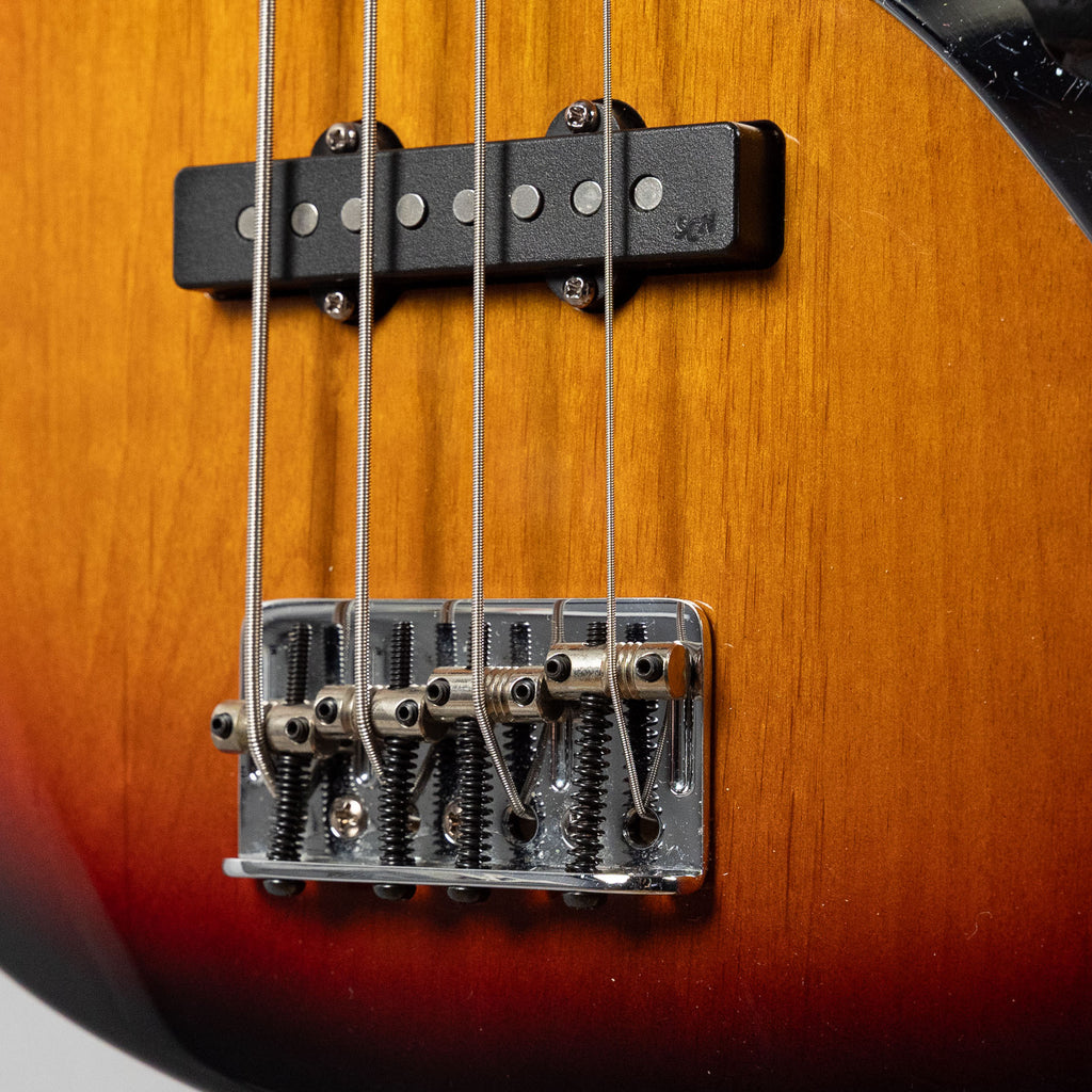 Used 2008 Fender American Deluxe Jazz Bass, 3-Tone Sunburst, w/Hardshell Case