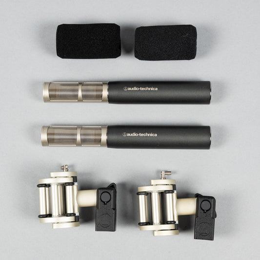 Used Audio Technica AT5045 (Stereo Pair) Condenser Microphones w/Case, Shock Mounts, & Wind Screens