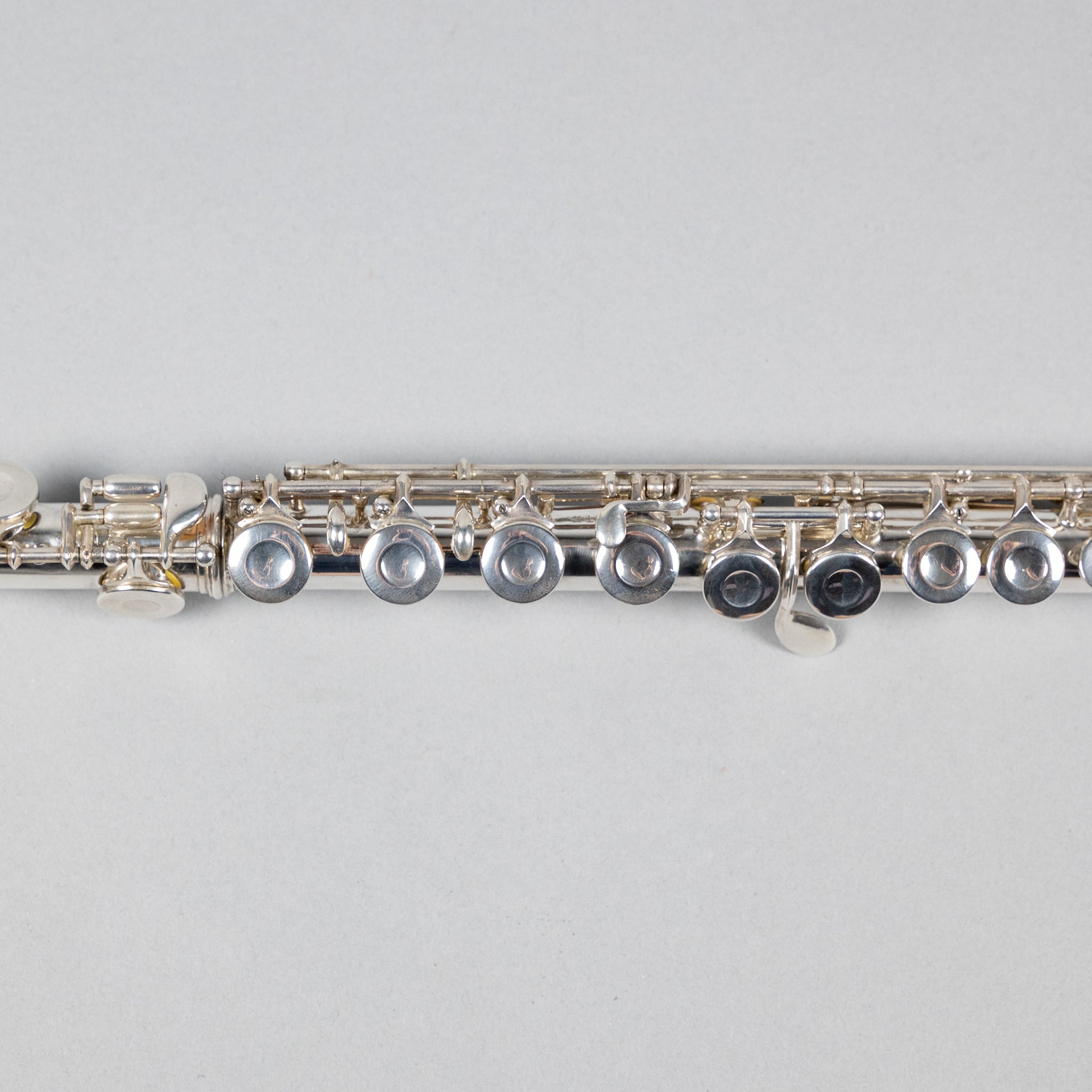 Used H. Bettoney Sterling Silver Closed Hole Flute W/Case