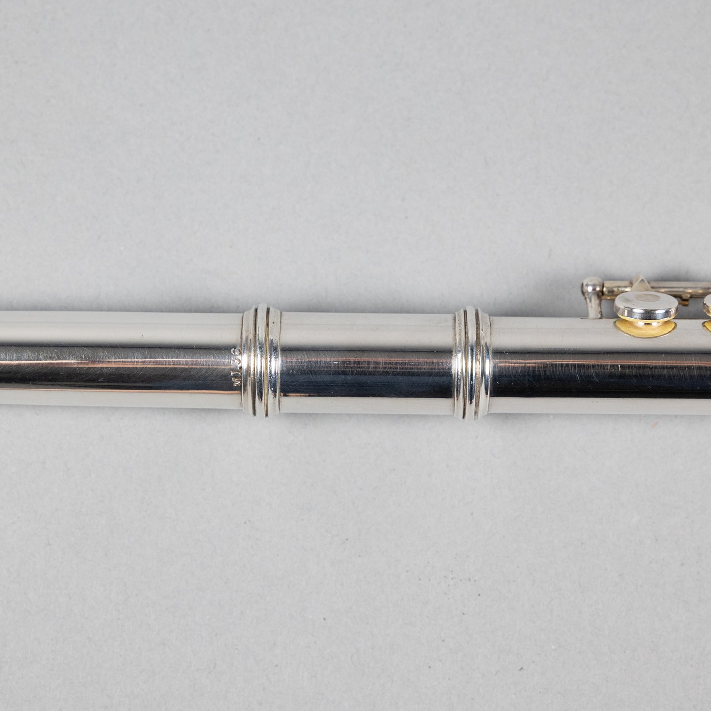 Used H. Bettoney Sterling Silver Closed Hole Flute W/Case