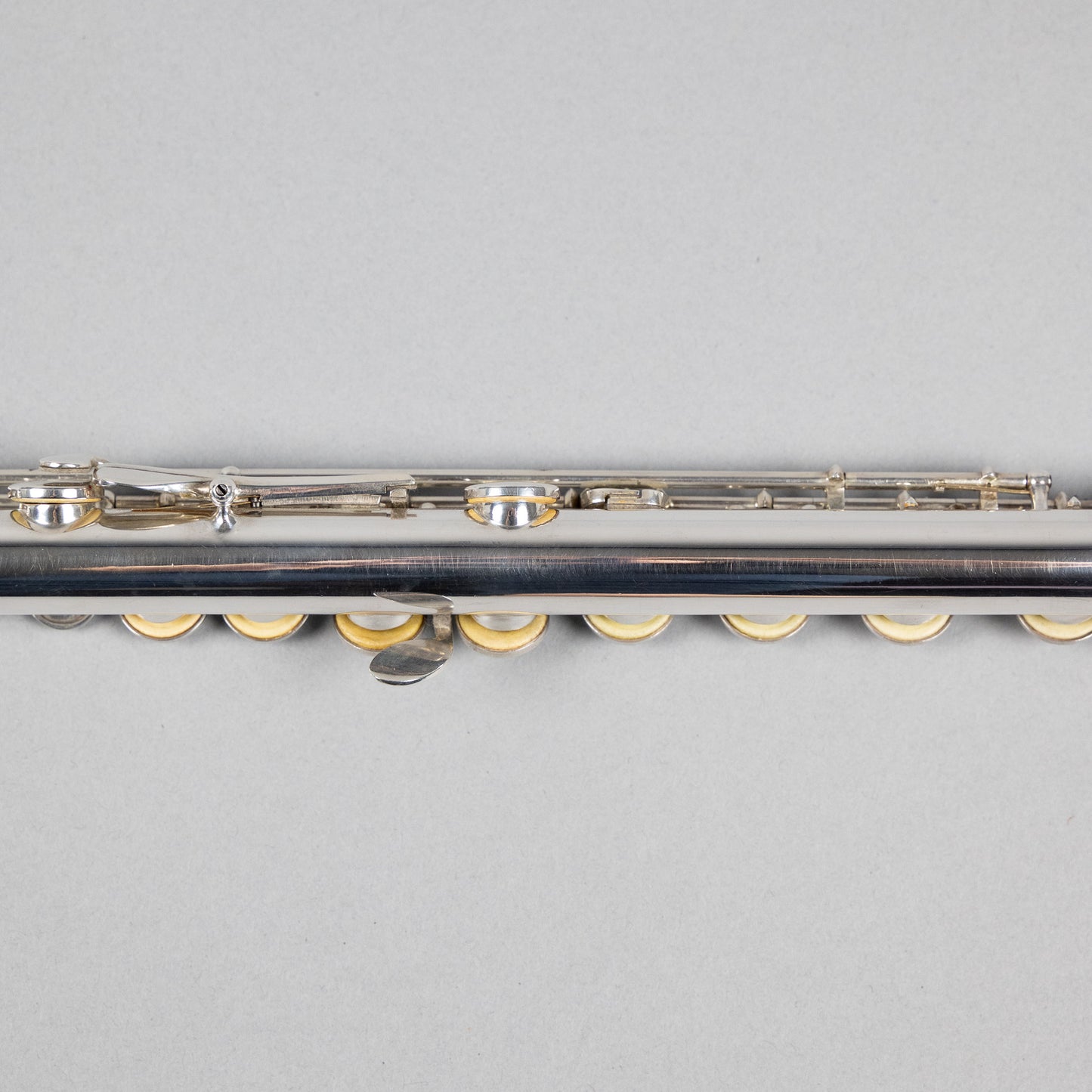 Used H. Bettoney Sterling Silver Closed Hole Flute W/Case