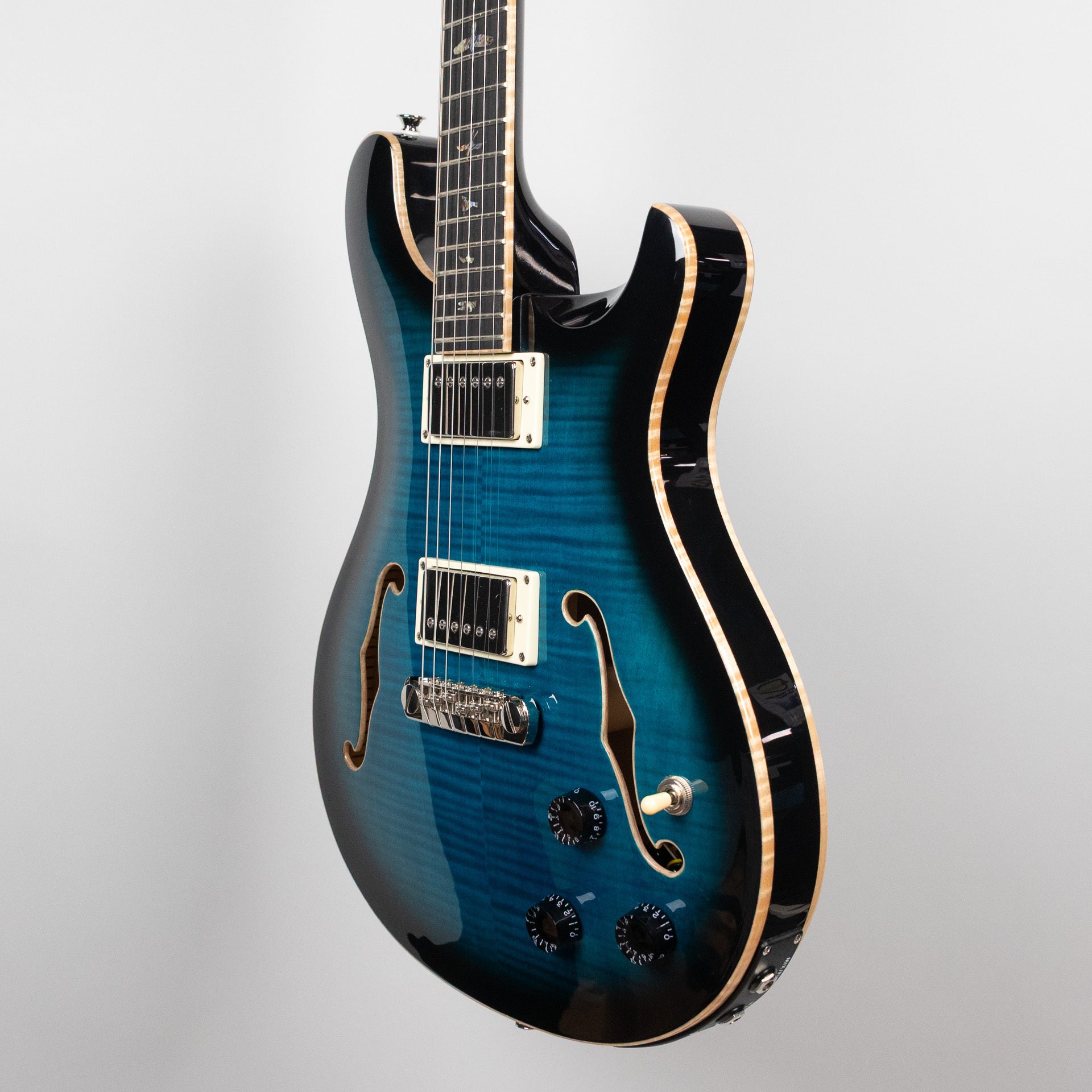 Used Paul Reed Smith SE Hollowbody II Piezo, Peacock Blue, w/Case