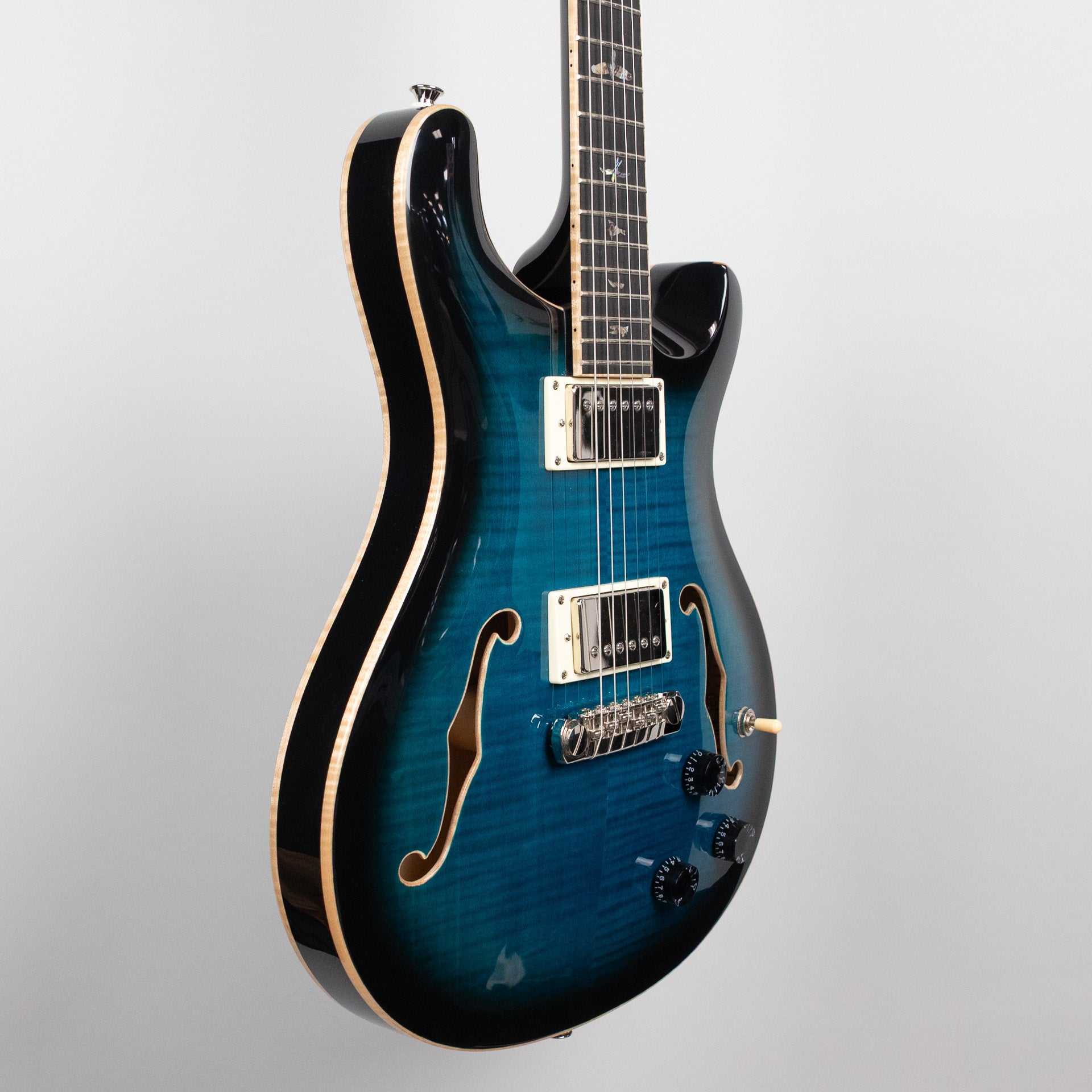 Used Paul Reed Smith SE Hollowbody II Piezo, Peacock Blue, w/Case