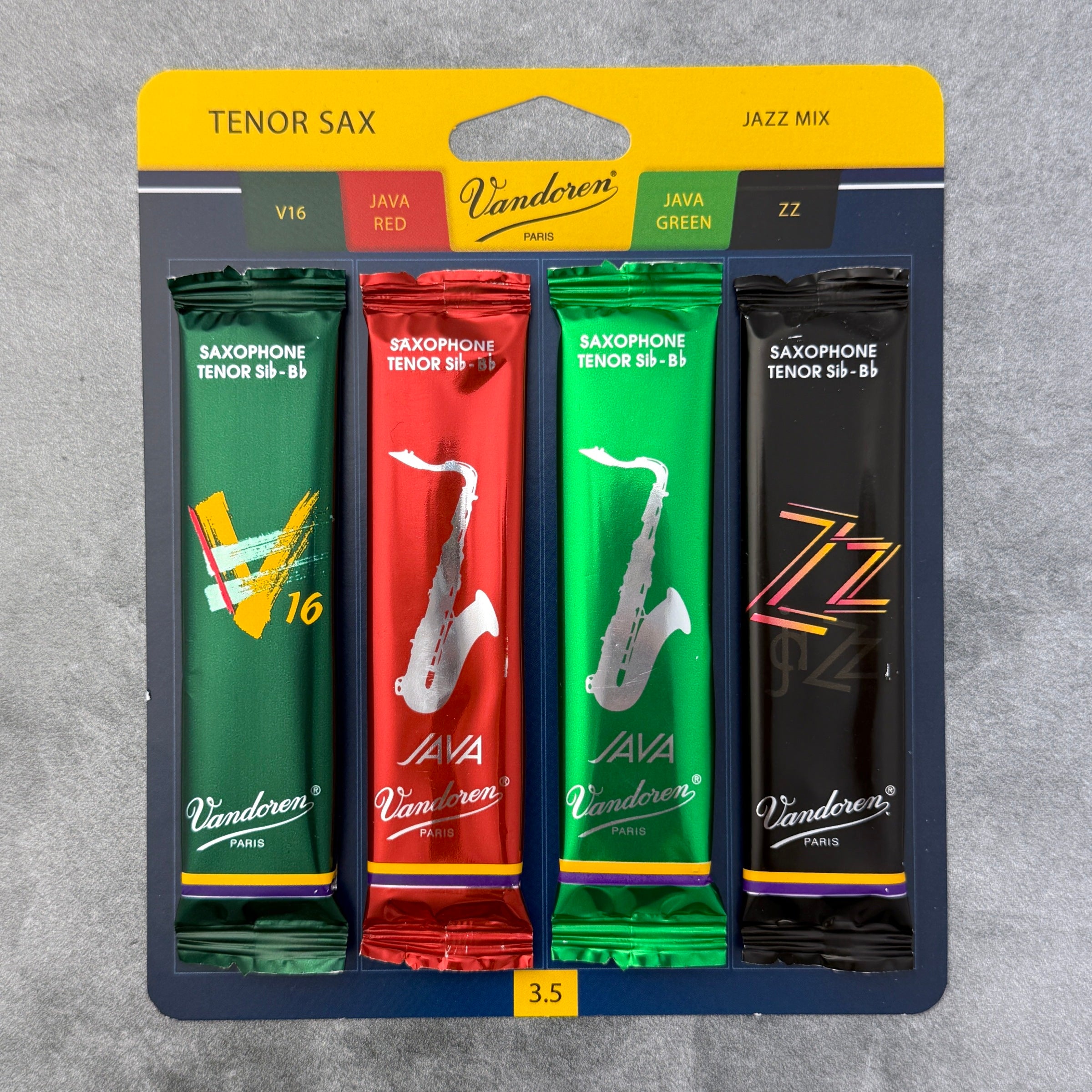Vandoren Tenor Sax Jazz Mix, 3.5 (4-pack)