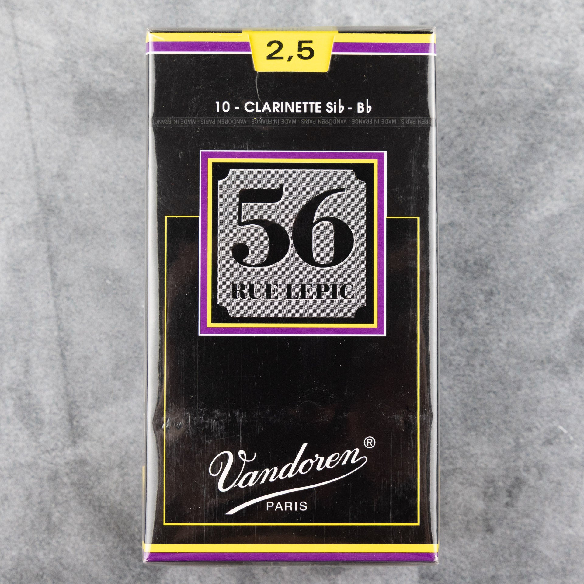 Vandoren 56 Rue Lepic Bb Clarinet Reeds, Strength 2.5 (Box of 10)