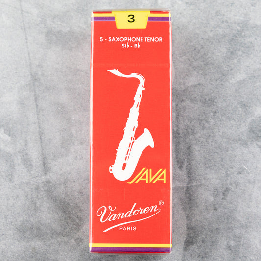 Vandoren Java Filed Red Cut Tenor Sax Reeds, Strength 3 (Box of 5)
