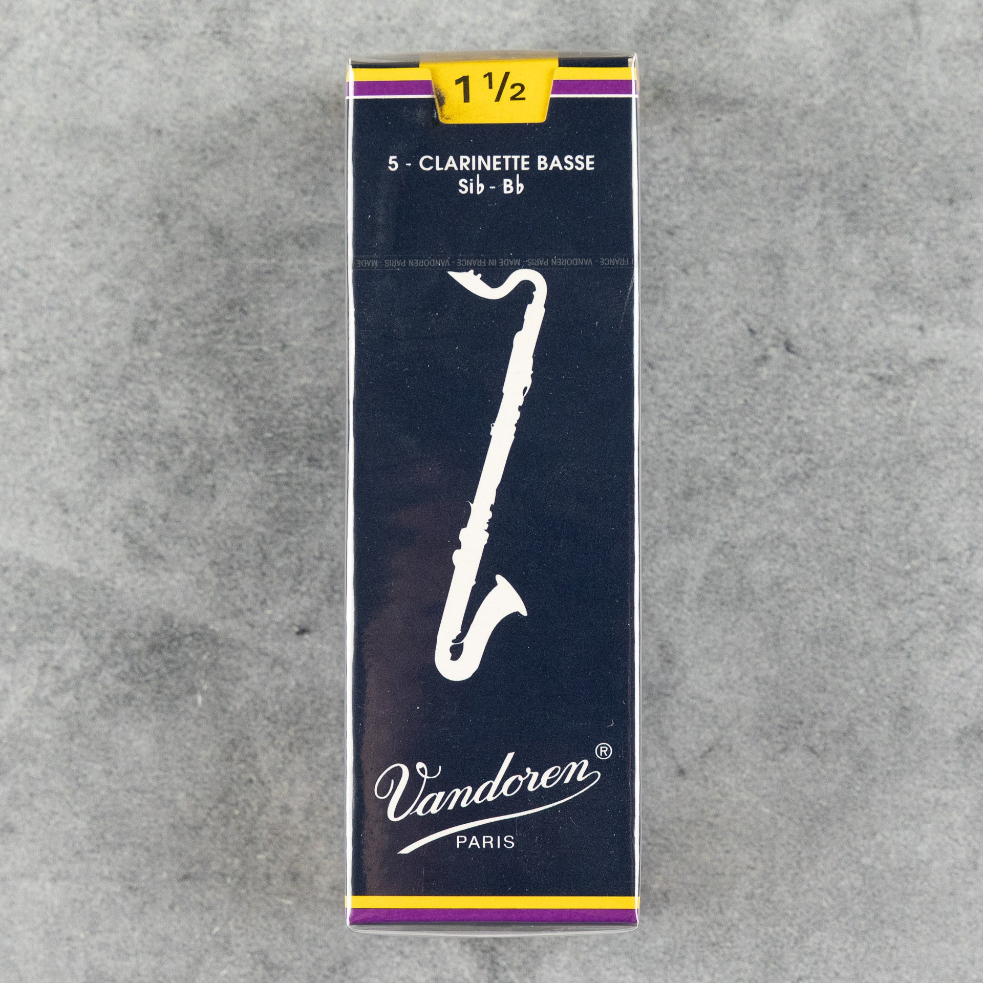 Vandoren Traditional Bass Clarinet Reeds, 1.5 (5-pack)