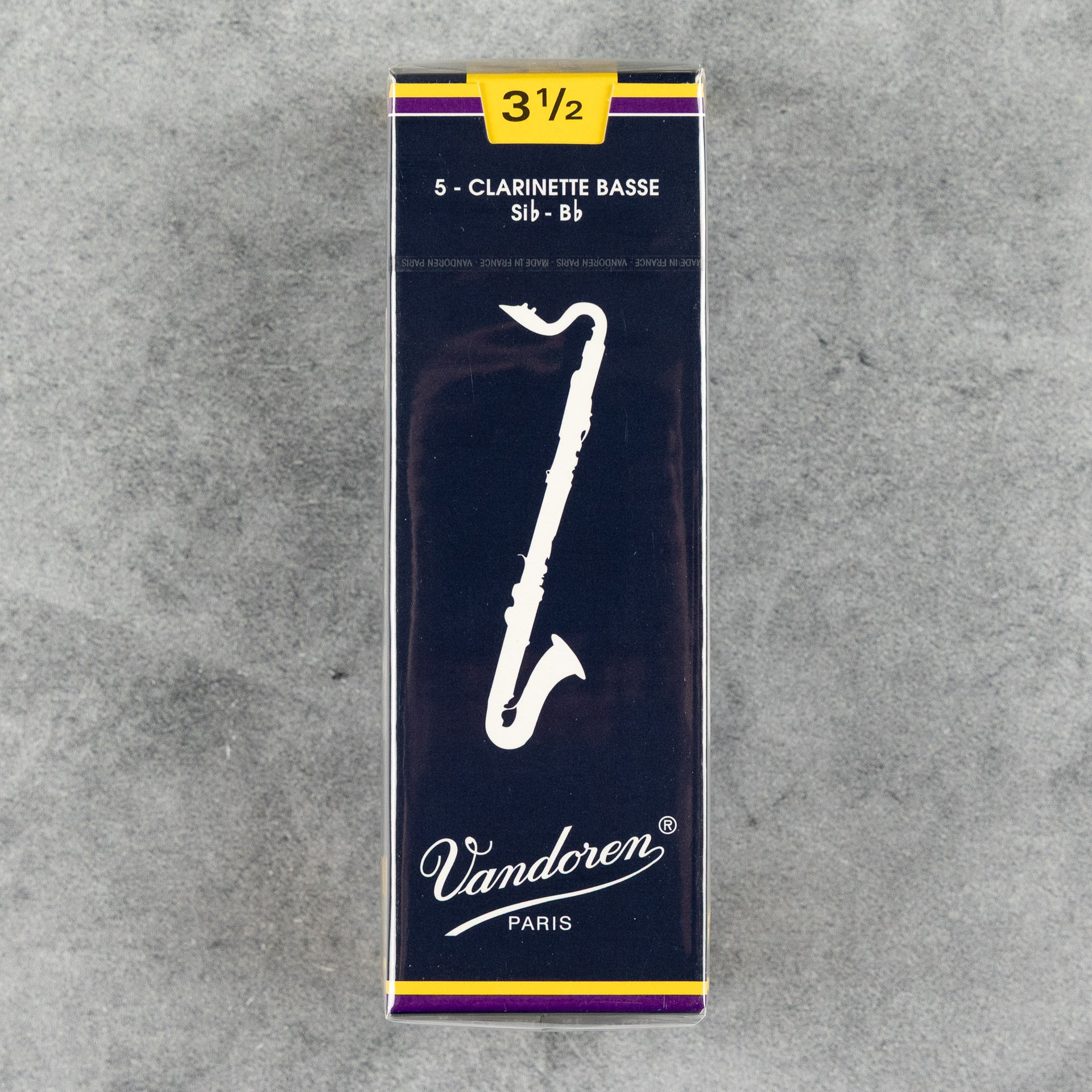 Vandoren Traditional Bass Clarinet Reeds, 3.5 (5-pack)