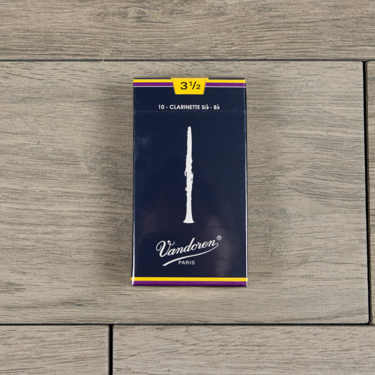 Vandoren Traditional Bb Clarinet Reeds Strength 3.5 (Box of 10)
