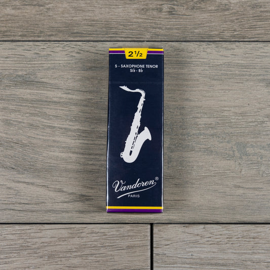 Vandoren Traditional Tenor Sax Reeds Strength 2.5 (Box of 5)