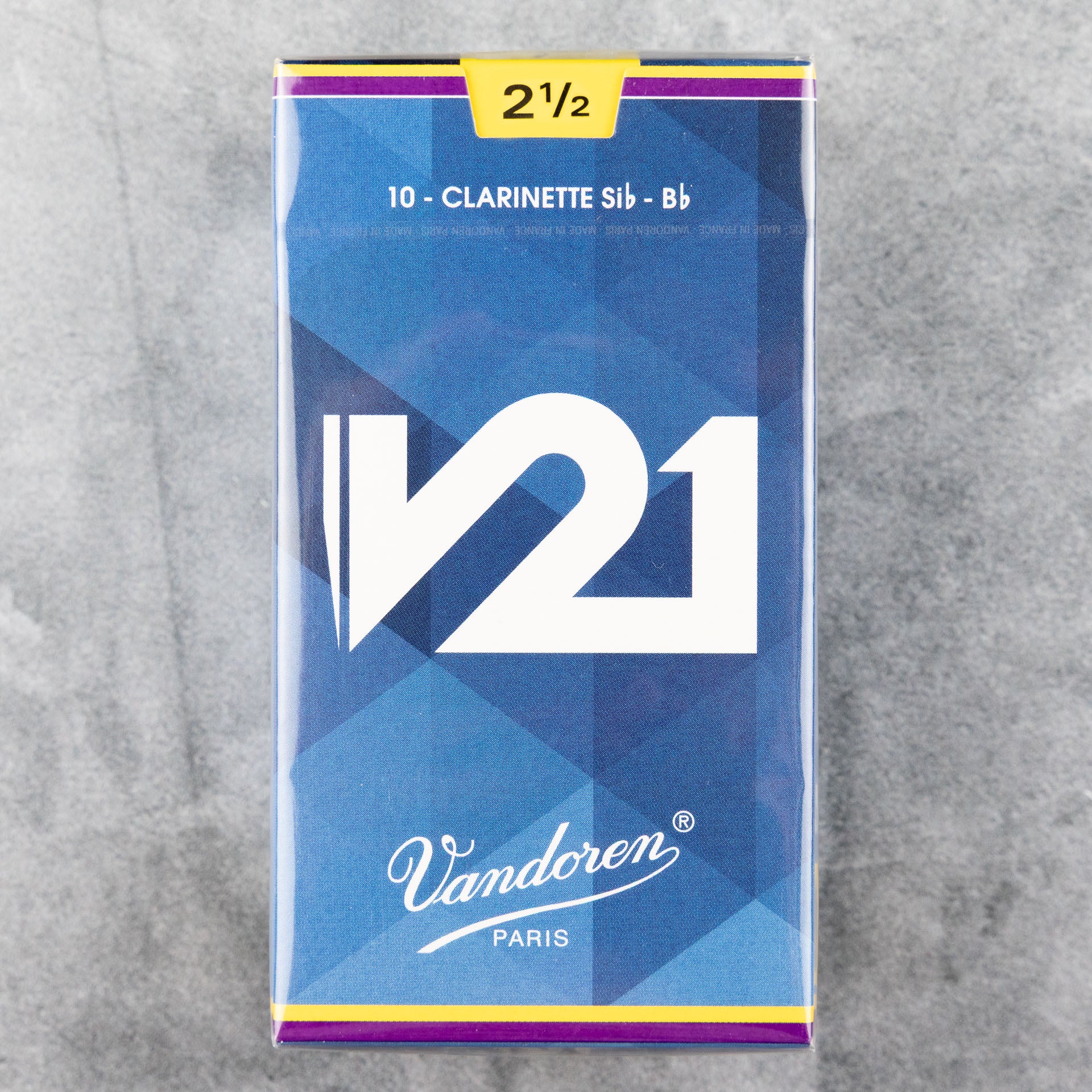 Vandoren V21 Bb Clarinet Reeds, 2.5 (10-pack)