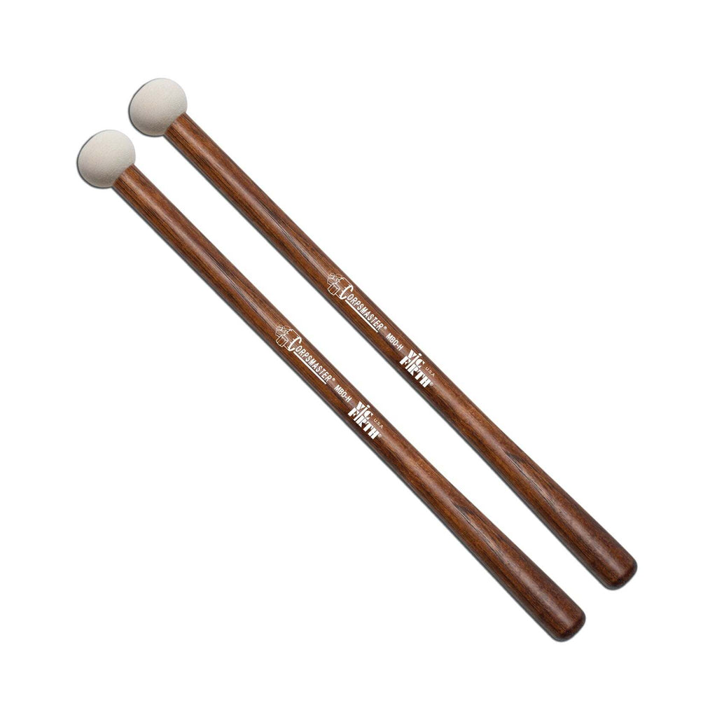 Vic Firth MB0H 14-18" Corpsmaster Hard Marching Bass Drum Mallets - Extra Small Head