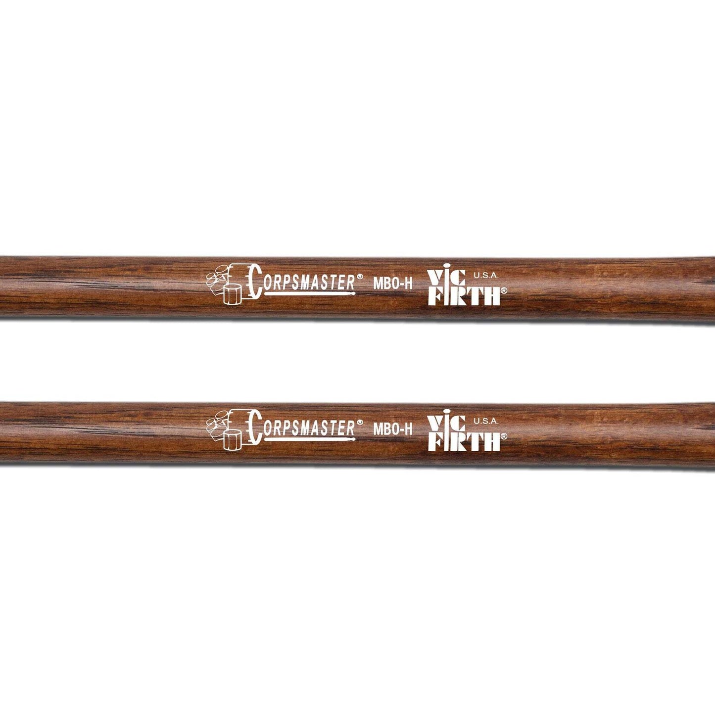 Vic Firth MB0H 14-18" Corpsmaster Hard Marching Bass Drum Mallets - Extra Small Head