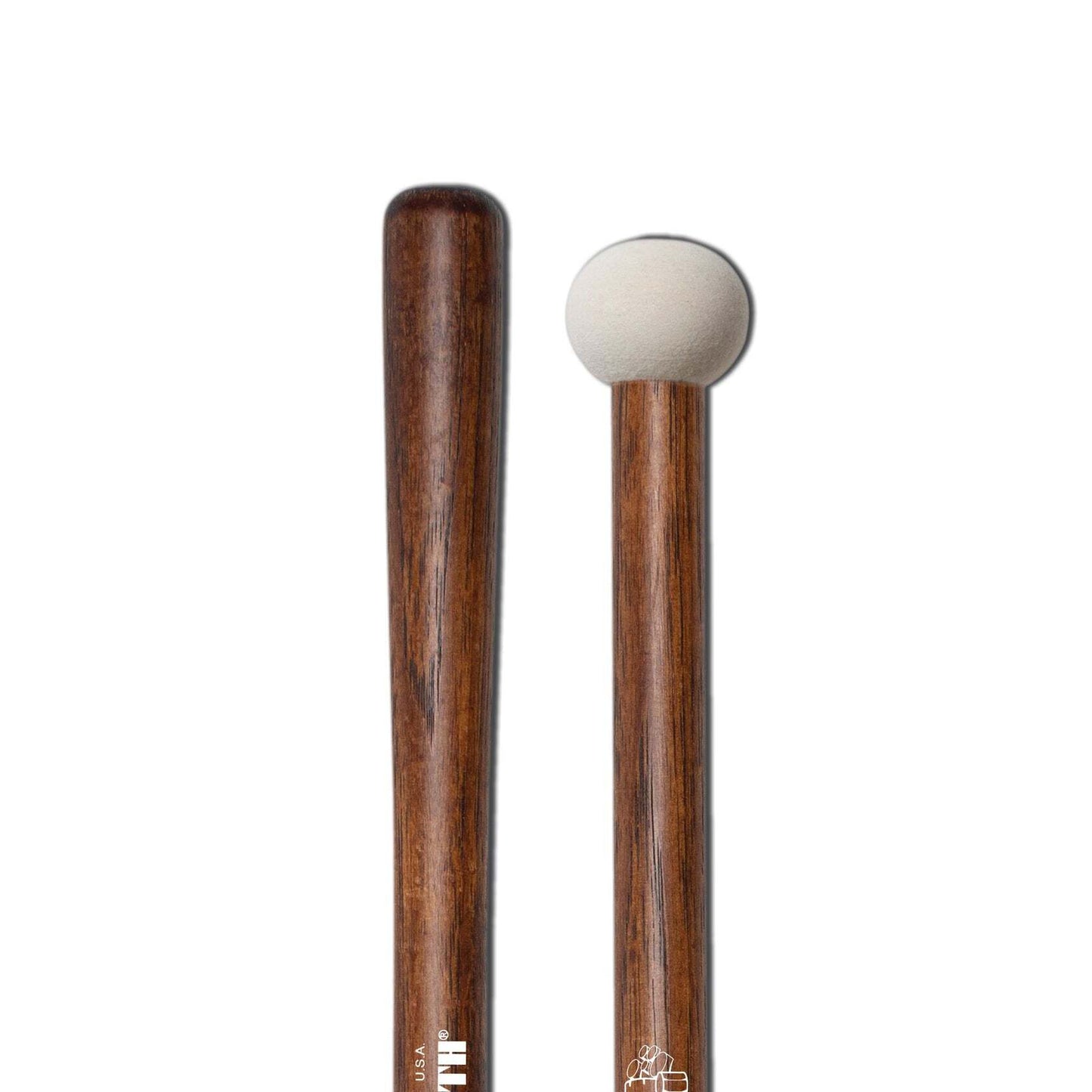 Vic Firth MB0H 14-18" Corpsmaster Hard Marching Bass Drum Mallets - Extra Small Head