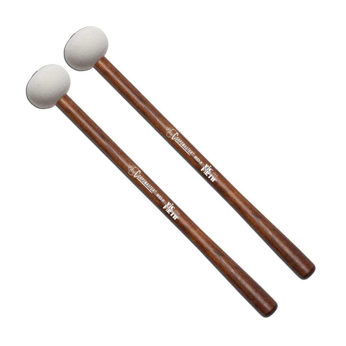 Vic Firth MB3H 26-28" Corpsmaster Hard Marching Bass Drum Mallets Large