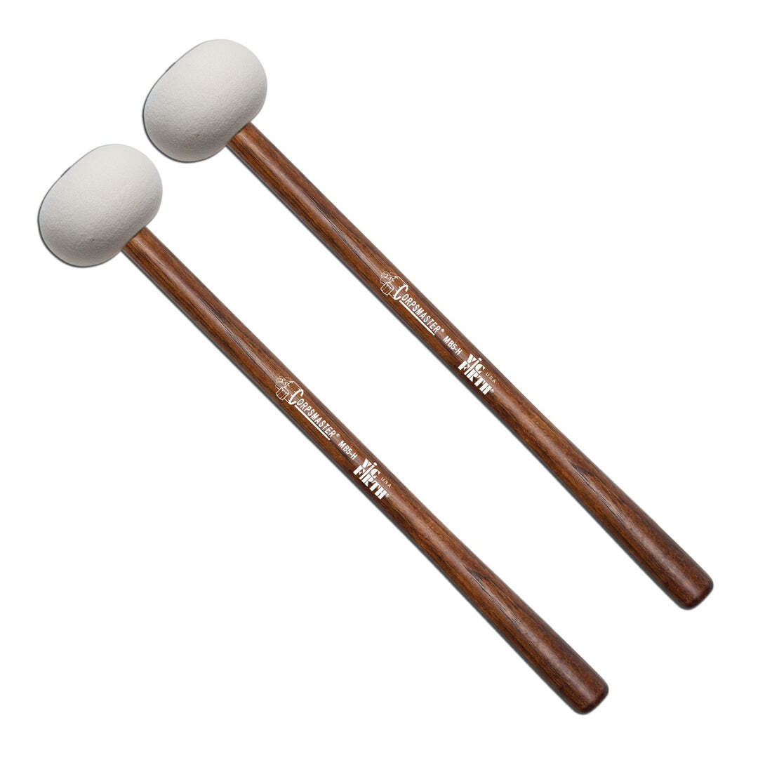 Vic Firth MB5H - 30-32" Corpsmaster Hard Marching Bass Drum Mallets - XX Large